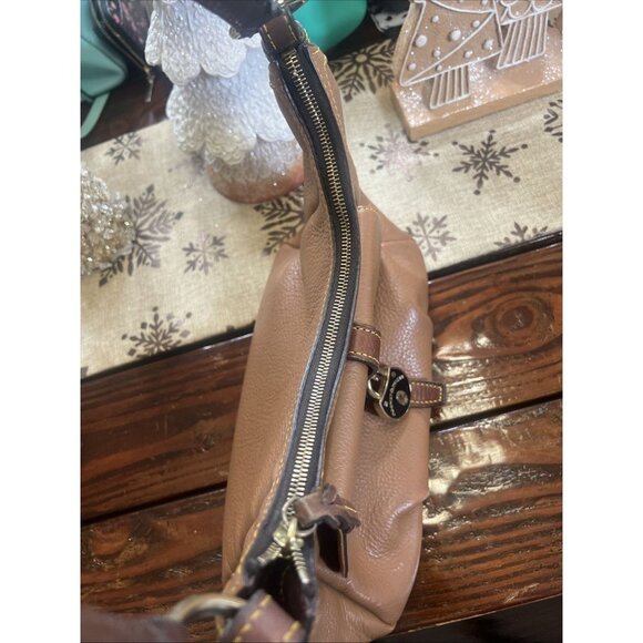 Dooney & Bourke Samba Hobo Bag Saddle Carmel Brown Pebble Leather Bag Purse Lock - Picture 13 of 16